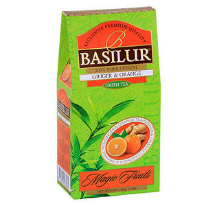 Зеленый чай Basilur Имбирь и апельсин 100 г (На замовлення 1-2 дні)