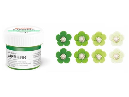 Харчовий сухий барвник Зелене яблуко "Украса" 5 грам, фото 1