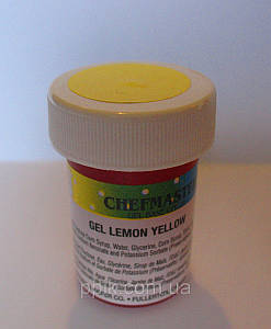 Краска паста Chefmaster Лимонно желтый (Lemon Yellow ) 28 грамм