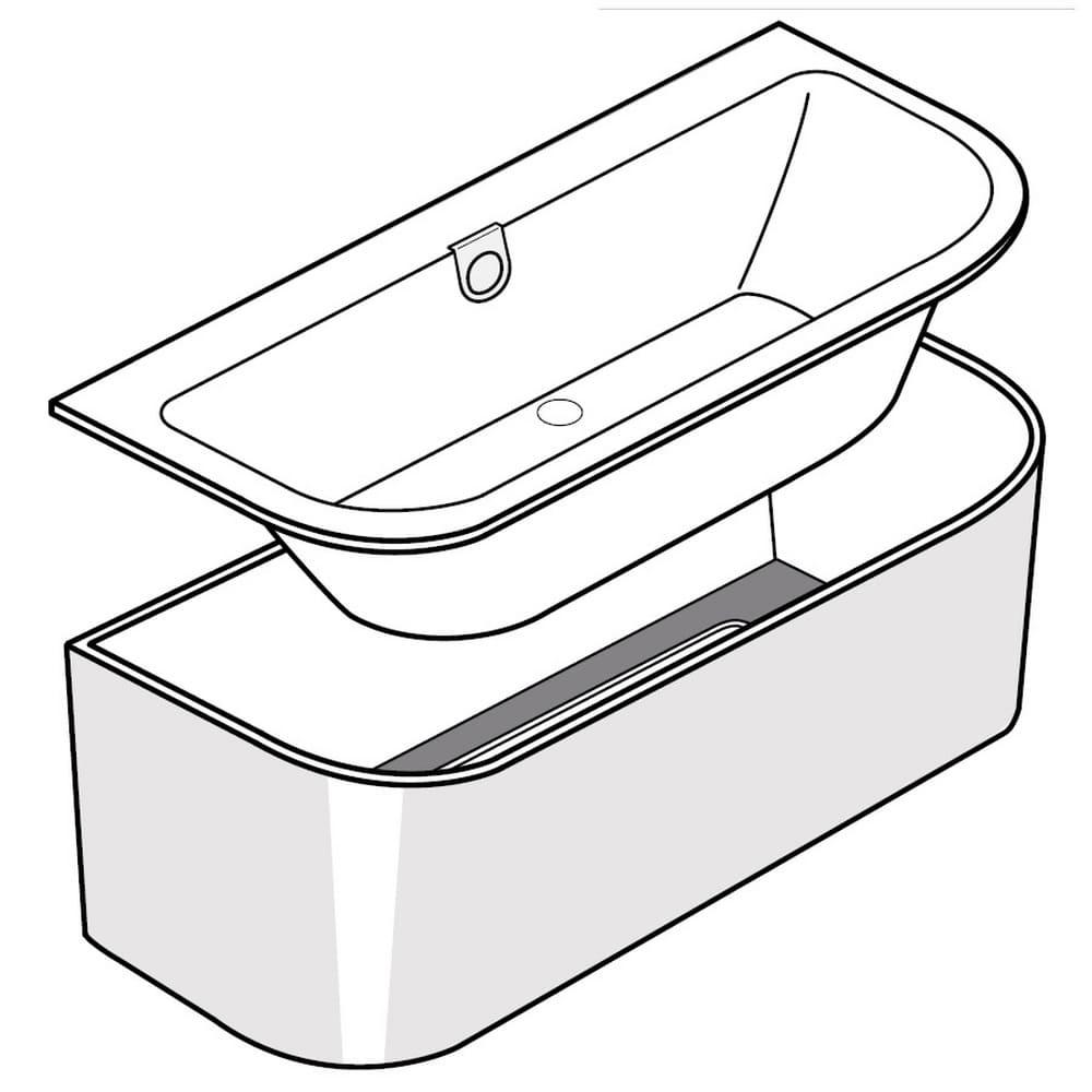 Ванна каменная VILLEROY & BOCH OBERON 180x80 UBQ180OBR9CD00V-01 - фото 4 - id-p1808459477