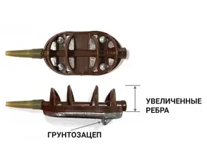 Годівниця Fanatik Флет з грунтозацепом, вага 60 гр