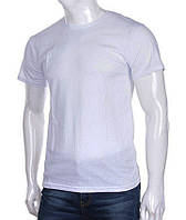 Базовая мужская футболка белая, нательные мужские футболки хлопок