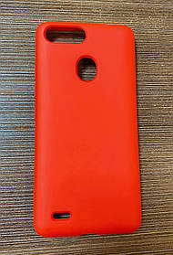 Чохол-накладка на телефон Tecno Pop 2F з мікрофіброю червоного кольору