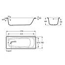Ванна сталева ROCA CONTESA 170x70 A235860000, фото 2