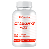 Вітаміни омега-3 з вітаміном Д3 Sporter Omega 3 + D3 - 120 капс