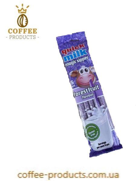 Трубочки для молока Quick Milk Exclus Forest Fruit 6гр 5шт Квік Мілк Лісові фрукти