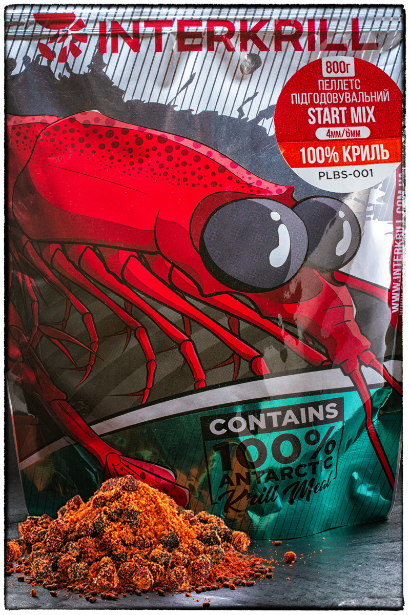 Пелетс INTERKRILL Start Mix (4-6mm) 100% Криль 800 г