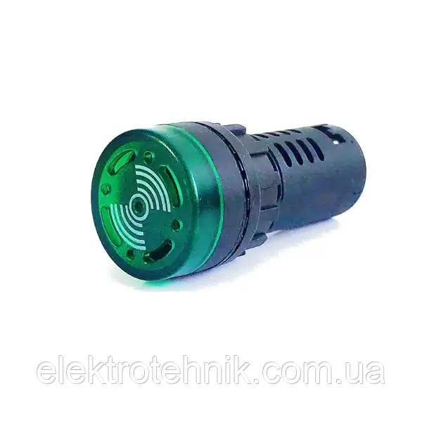 Зумер світлосигнальний AD22-22MS АC 220В зелений