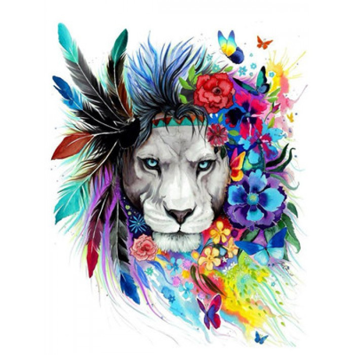 Картина за номерами 40х50 см DIY Лев (Y5360), фото 1