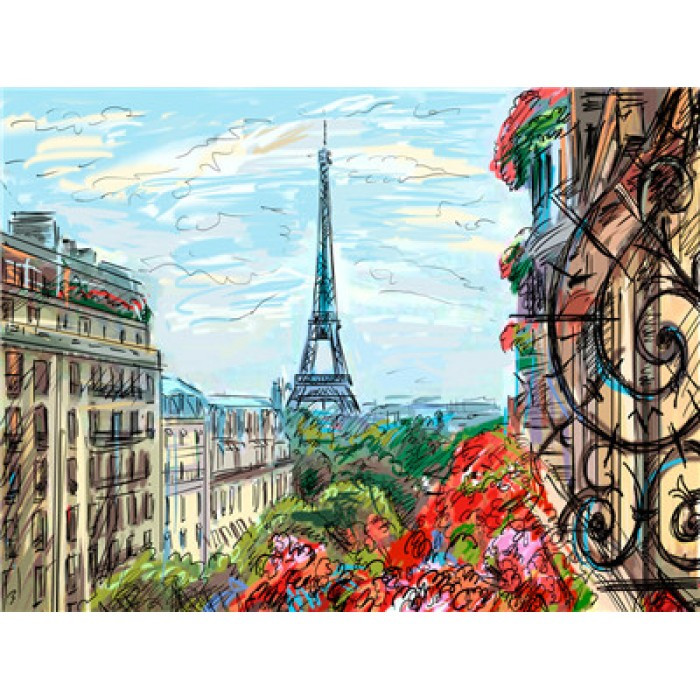 Картина за номерами 40х50 см DIY Париж (Y5495)
