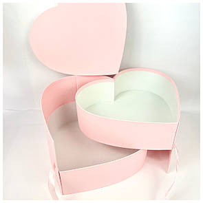 Коробка Серце велике 2х ярусна 36*33*21 см — біле