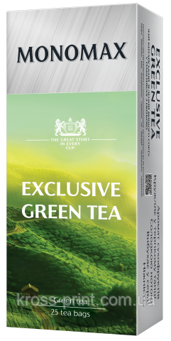 Чай зелений 1.5 г*25, пакет, EXCLUSIVE GREEN TEA, МОНОМАХ