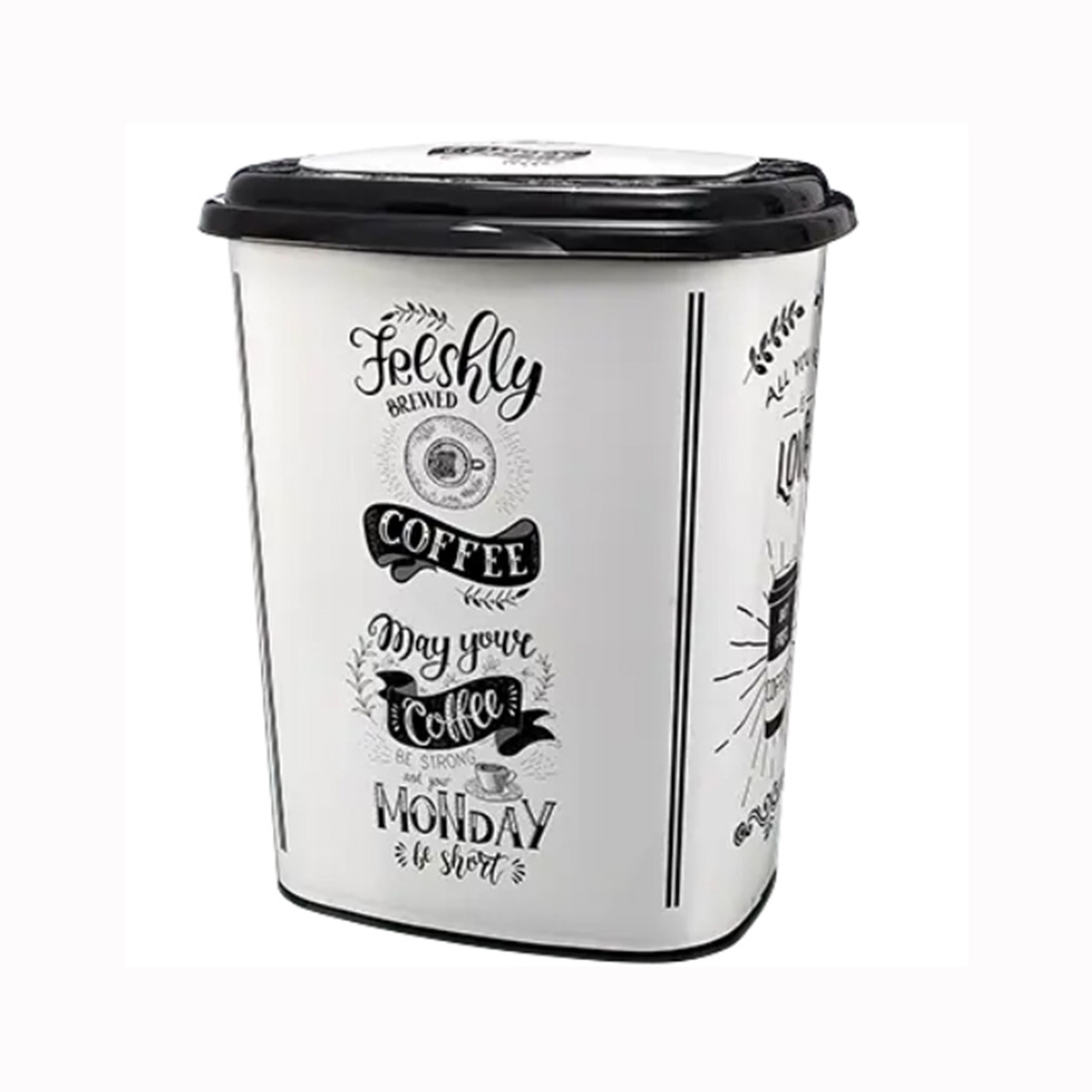 Кошик для білизни пластиковий Еліф (Elif) Кава біла (White coffee). 38х44х53, фото 1