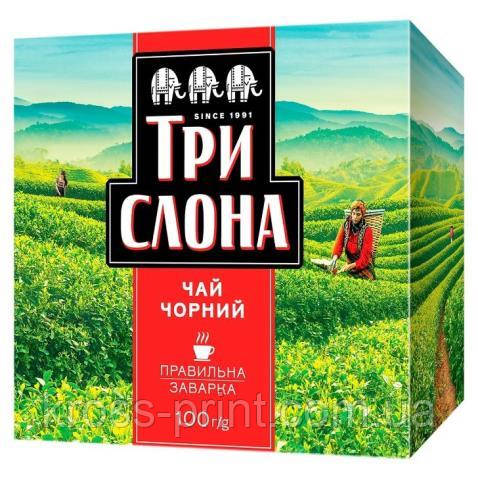Чай чорний 100 г, аркуш, ТРІ СЛОНА