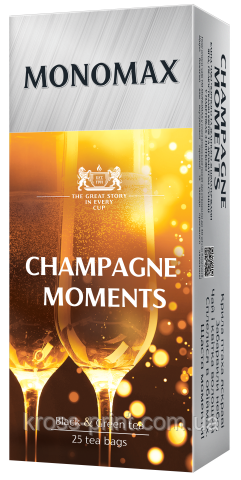 Чай бленд чорного та зеленого 1.5г*25, пакет, CHAMPAGNE MOMENT, МОНОМАХ