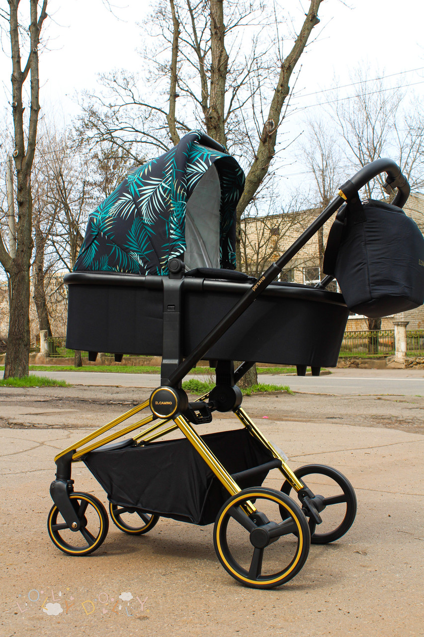 Універсальна коляска 2в1 El Camino Персона Персона ME 1091 Black Green Palm