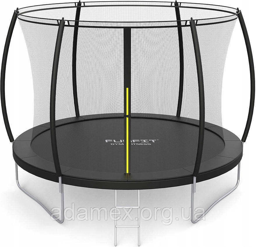 Батут FUNFIT PREMIUM 252 см із внутрішньою сіткою та драбинкою-Польща — США, фото 1