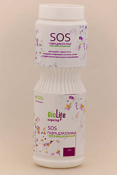 BioLife SOS пудра (тальк) для епіляції з природними антисептиками, 300 г