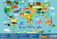 Килимок для дитячої творчості "Animal World's Map"