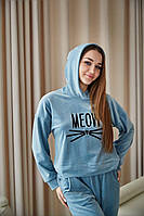 Жіноча велюрова піжама домашній костюм Котик р.S,M,L