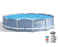 Бассейн INTEX каркасный c фильтр-насосом 26712 р.366*76см