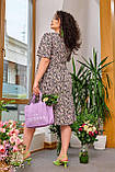 Жіноче легке літнє плаття вільного силуету Тканина штапель Розміри 50,52,54, фото 3