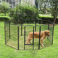 Манеж для собак складаний, металевий вольєр для цуценят, клітина для тварин, загін для собак