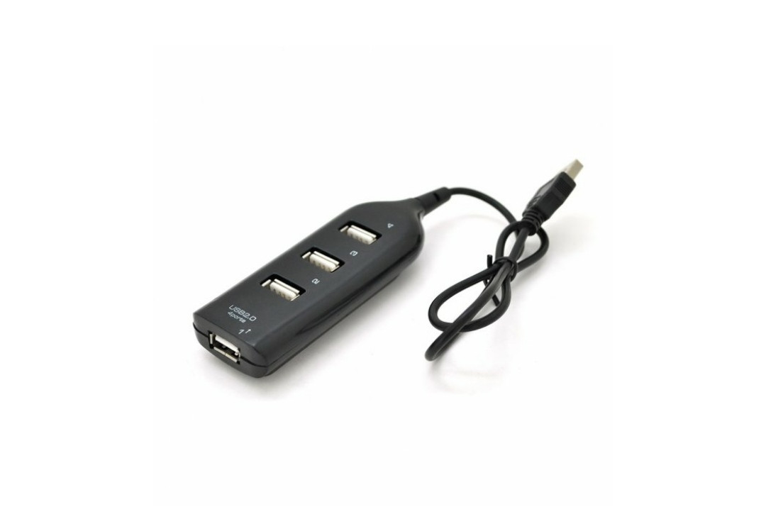 USB хаб Hi-Speed / USB 2.0 / 4 порта USB / 40 см. / Черный - фото 2 - id-p1813364799