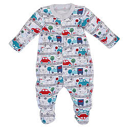 Комбінезон дитячий, інтерлок, з малюнком Машинки, Татошка