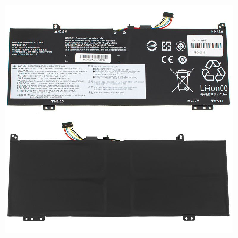Акумулятор LENOVO L17M4PB0 (IdeaPad: 530S-14IKB, 530S-15IKB) 7.68V 5928mAh 45Wh Black (5B10Q16067)