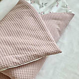 Плед- конверт з ковдрою Baby Dream Гілочки котики пудра, фото 2