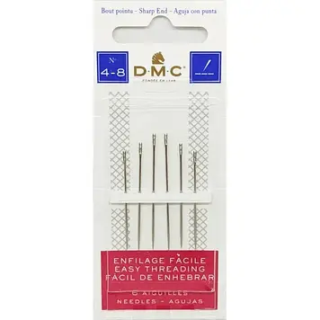 Голки ручні №4-8, 6 шт. DMC