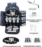 Рюкзак для пікніка з набором посуду та ковдрою Eono Cool Bag (TWPB-3065B69R), фото 5