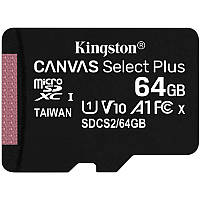 Карта памяти microSDXC 64Gb Kingston Canvas Select Plus A1