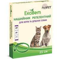 Ошейник для животных ProVET репеллентный от блох, клещей для кошек и собак 35 см зеленый (4823082411153)