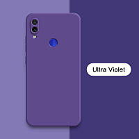 Силиконовый чехол для Xiaomi Redmi Note 7 Фиолетовый микрофибра soft touch