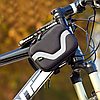 Велосумка на раму подвійна з чохлом для телефону (17,5х15х12,5 см), Чорна / Сумка на раму велосипеда, фото 3