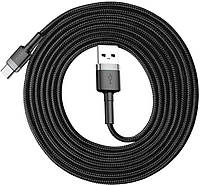 Кабель Baseus Cafule Cable USB for Type-C 2A 2м Black (CATKLF-CG1)