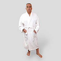 Турецкий белый длинный мужской халат большого размера XL 64-66 100% Хлопок, Турция ТМ Нome