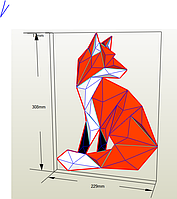 PaperKhan Набор для творчества лиса лисица оригами papercraft 3D фигура развивающий набор антистресс