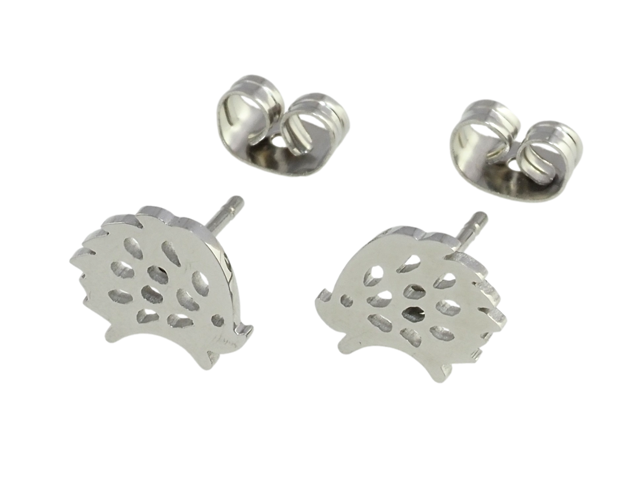 Сережки Xuping TTM Stainless Steel колір Родій пусети "Їжачки"