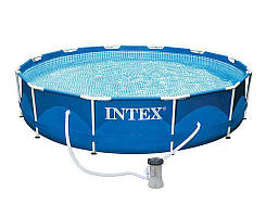 Басейн INTEX Metal Frame Pool каркасний з фільтр-насосом 28212 р.366*76см