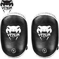Тай-пады для тайского бокса Venum Kick Pads Leather Black