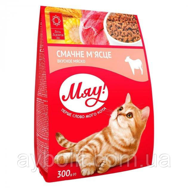 Корм для котів "З м'ясом" Мяу 300 г (4820215364560)