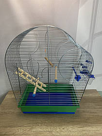 Клітка для папуг Патріот із дерев'яним комплектом