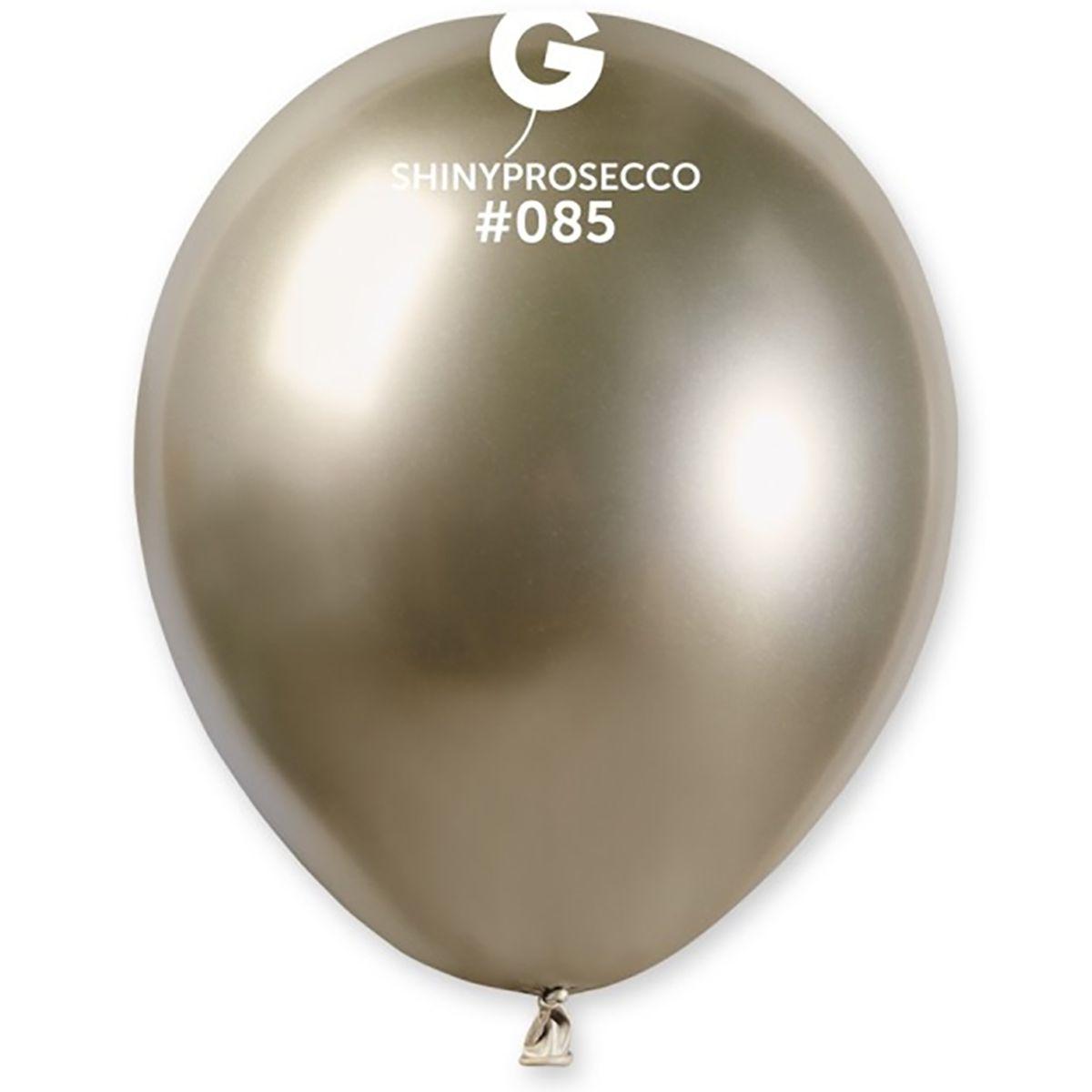 Латексна повітряна куля без малюнка Gemar (Італія) Хром 85 Просікко Shiny Prosecco, 5" 13 см