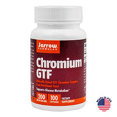 Хром GTF, 200 мкг, 100 капсул, Jarrow Formulas