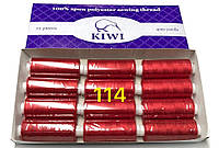 Нитки швейные цветные универсальные Kiwi Киви 40/2 400 ярдов, Нитки швейные маленькие, 12шт/уп полиэстер 114