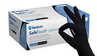Перчатки нитриловые, отличного качества Medicom Safe Touch Black 100 шт/уп М