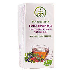 Трав'яний чай Сила природи з пагонами чорниці та брусниці, 30 г
